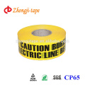 light yellow underground non-detectable warning tape